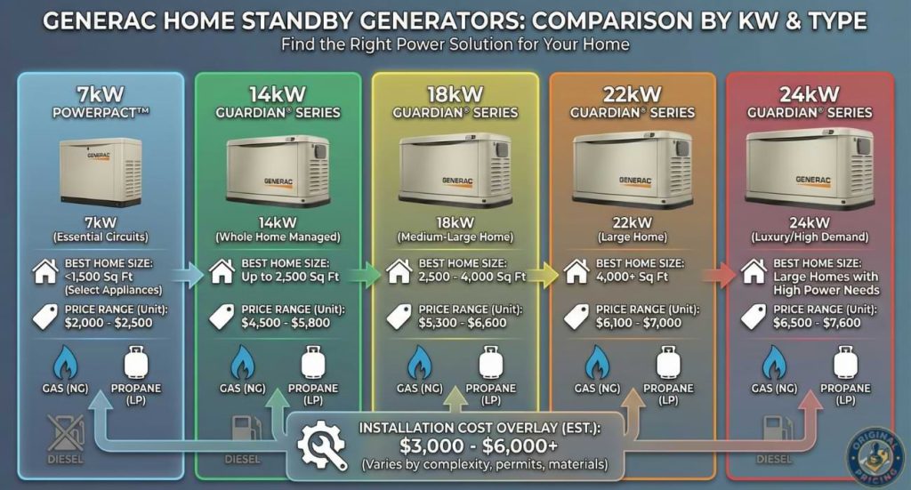 Generac Generator Cost Today originalpricing.com