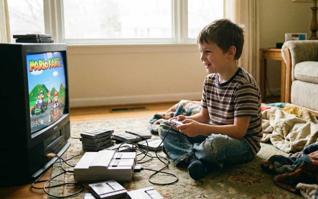 Retro gaming console playing has strong nostalgic at originalpricing.com