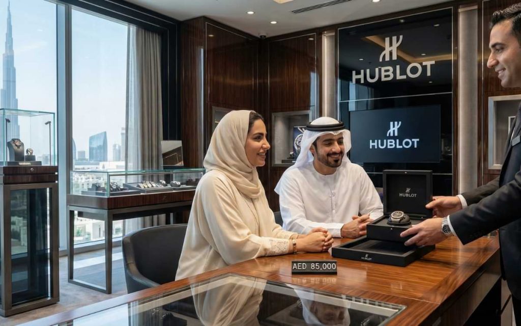 hublot-dubai-official-store-shopping-couple-burj-khalifa-