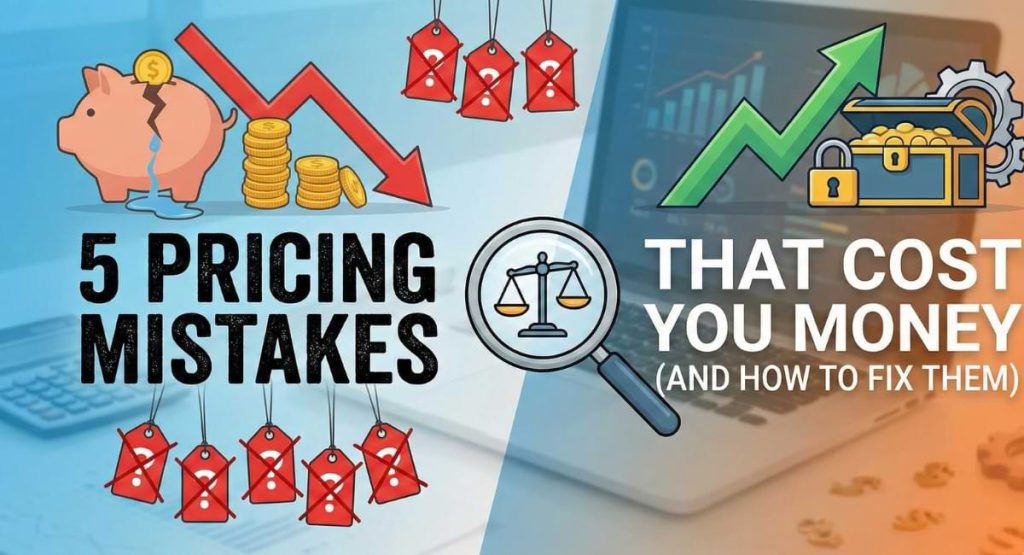 5 pricing mistakes that cost you money and how to fix them featured image for business strategy blog