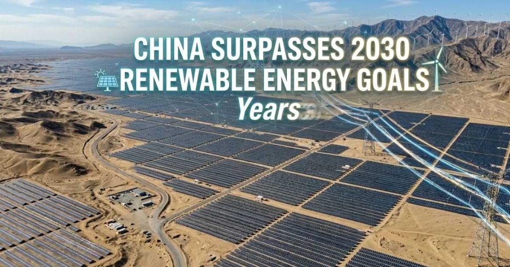 China Surpasses 2030 Renewable Energy Goals Years